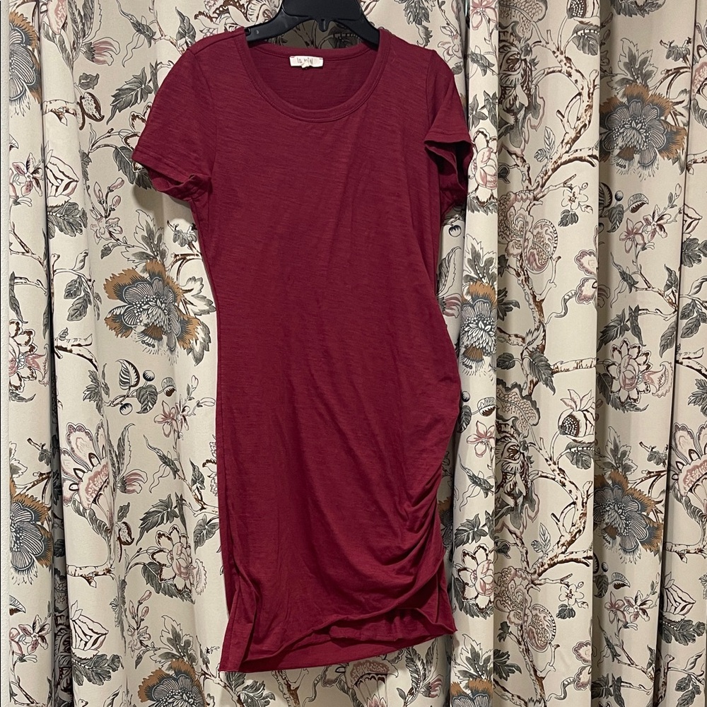 LA MIEL Rich Burgundy Mini Dress
